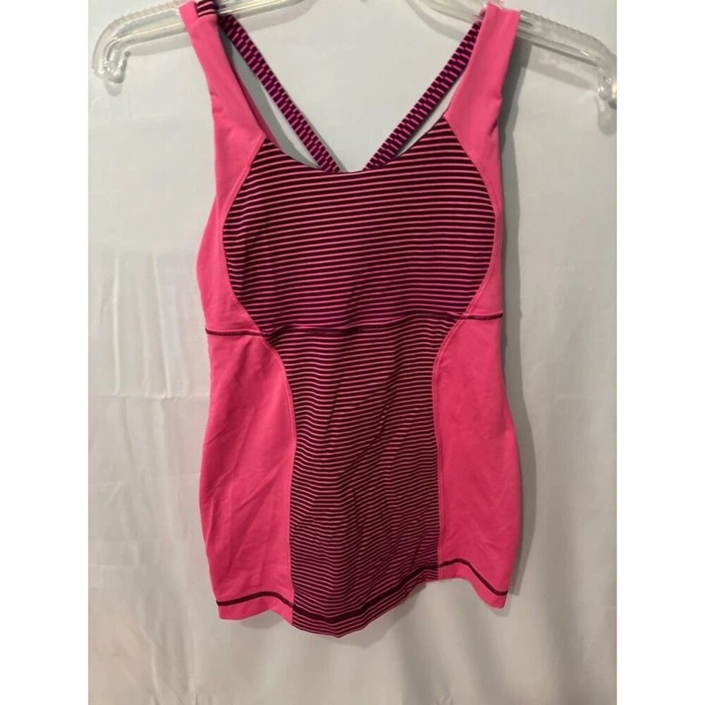 Lululemon Energy Tank Top, pink and plum color, size 6